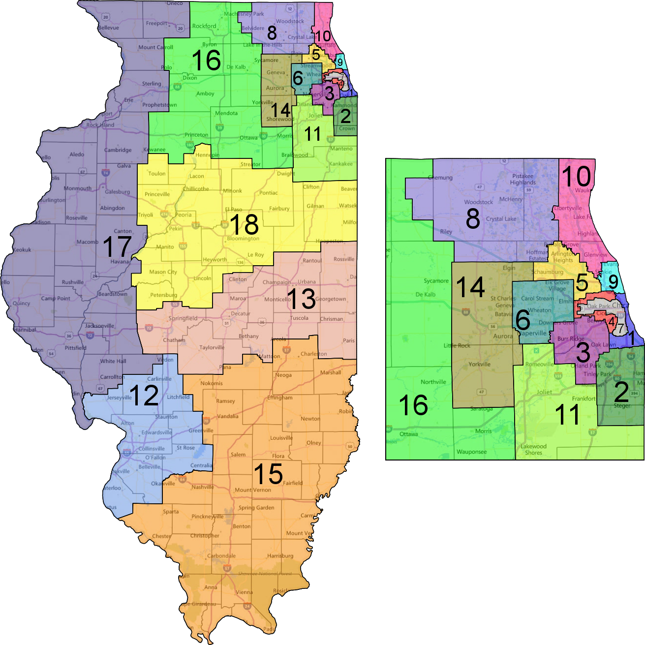 Illinois Nonpartisan Congressional Map 
