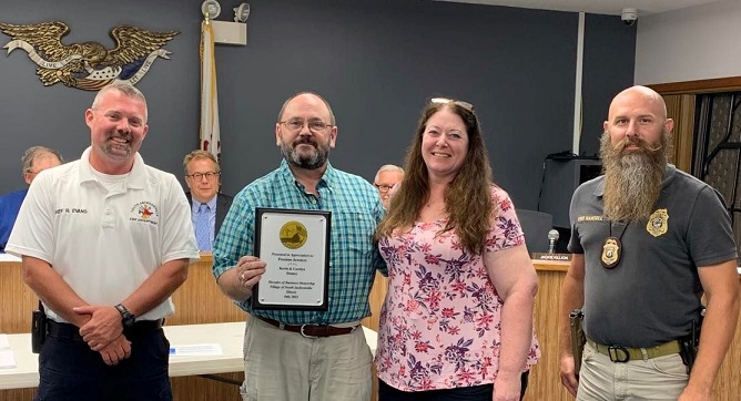 Denneys Recognized by Board of Trustees for Years of Service in the Village - Vimarsana News