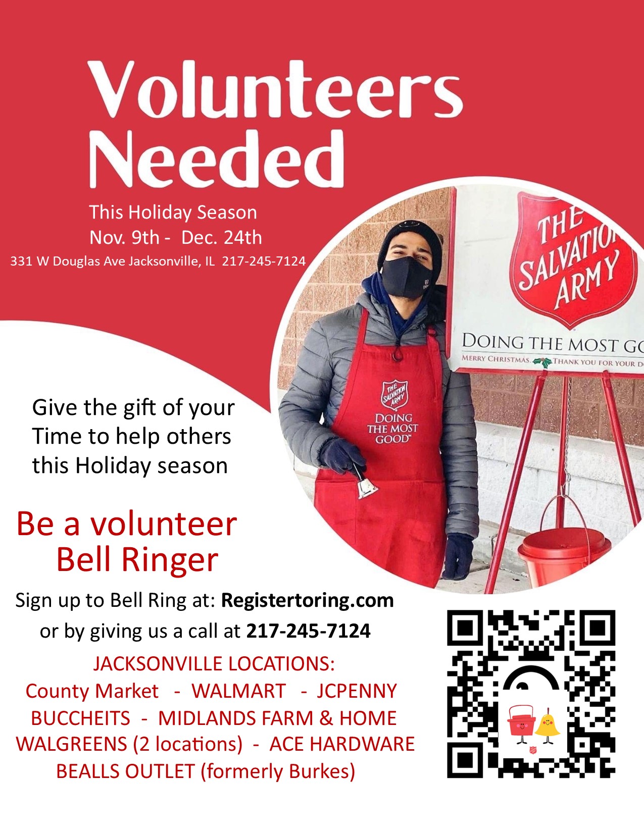 Salvation Army's Red Kettles return for 132nd year. How you can give.