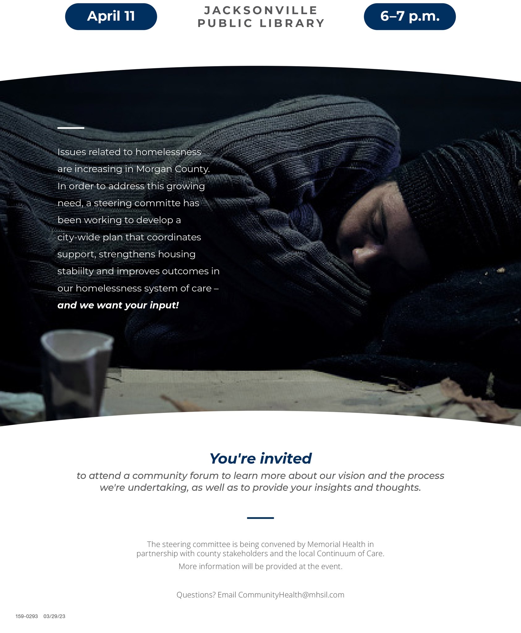 Memorial Health Hosting Homelessness Summit at Jacksonville Public Library Tonight - Vimarsana News