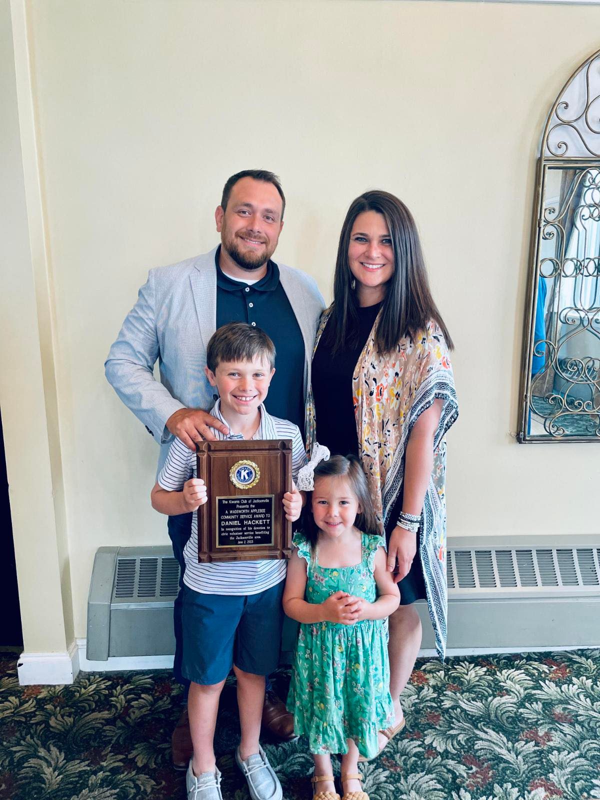 Jacksonville Kiwanis Name Hackett as A.W. Applebee Award Winner - Vimarsana News
