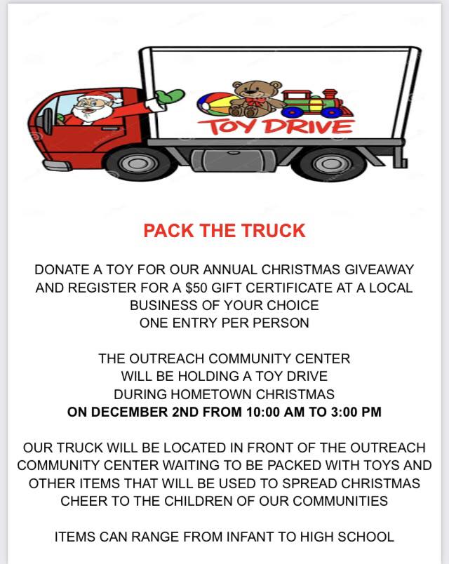 Outreach Community Center Hosting Annual "Pack the Truck" Toy Drive – WLDS - Vimarsana News