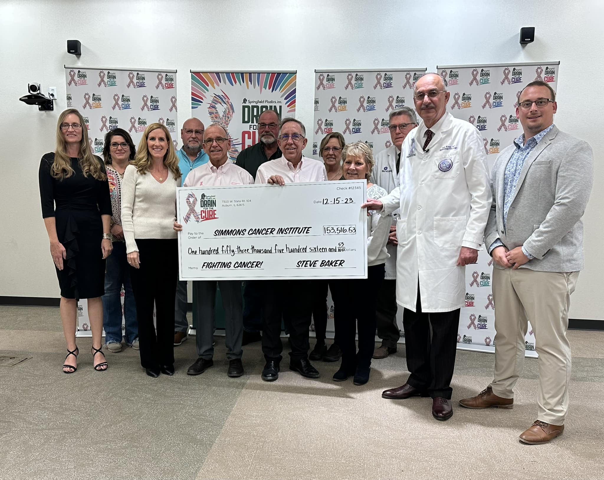Springfield Plastics Donates More Than $153,000 to Simmons Cancer Institute - Vimarsana News